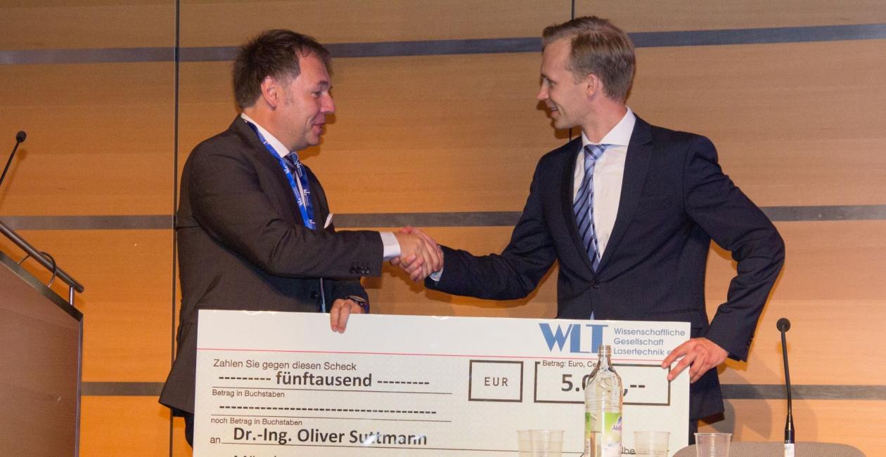 Dr.-Ing. Oliver Suttmann Mit WLT-Preis Geehrt | Laser Zentrum Hannover